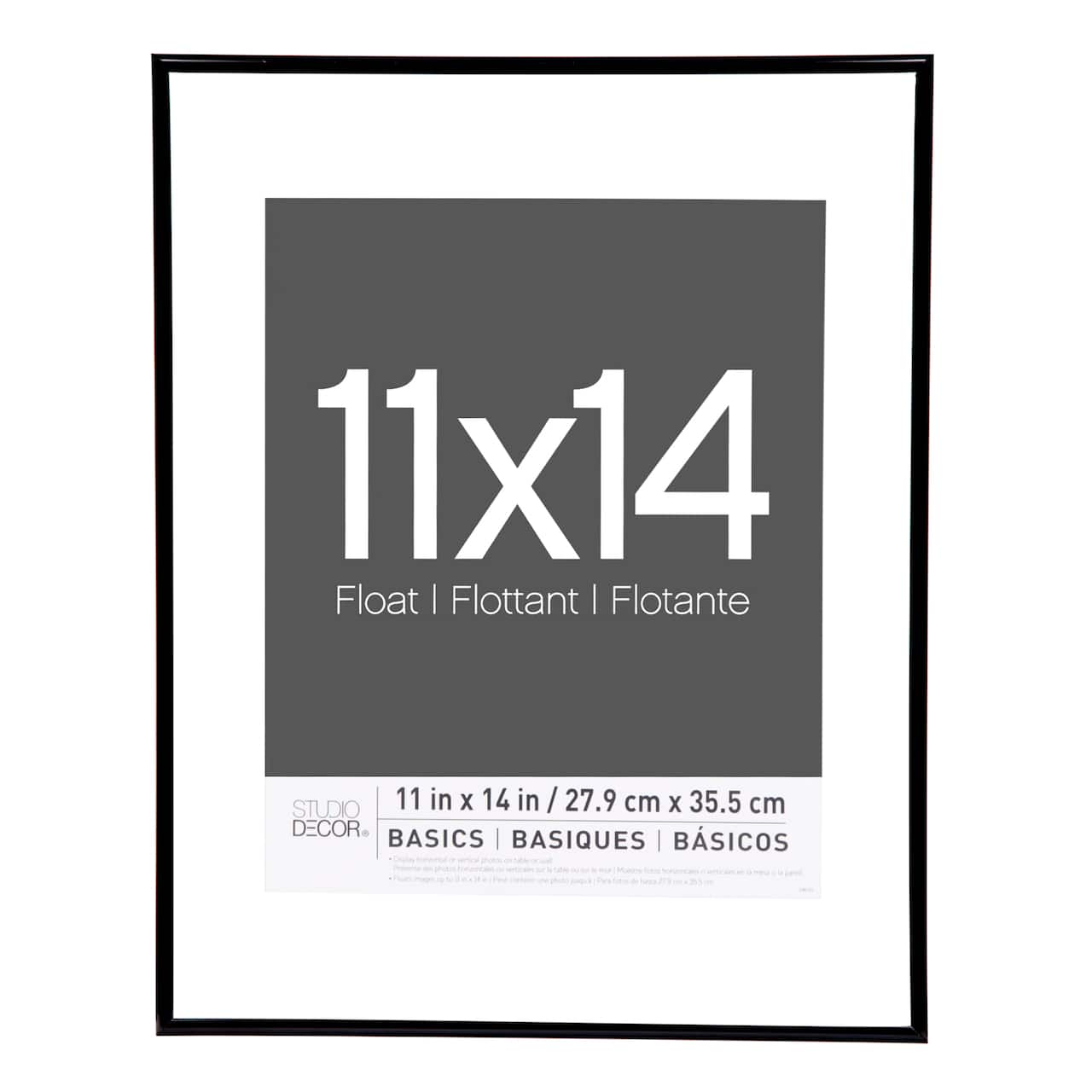 Basics Black Thin Float Frame by Studio Décor®